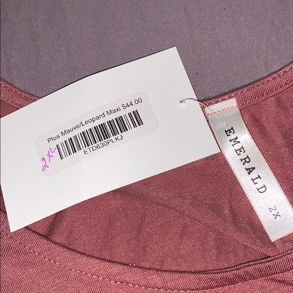 New! Plus Mauve/Leopard Maxi NWT soft & stretchy! - Picture 4 of 5